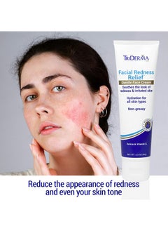 TriDerma TriDerma Facial Redness Relief Gentle Face Cream (3.3 Ounces)  - Image 3