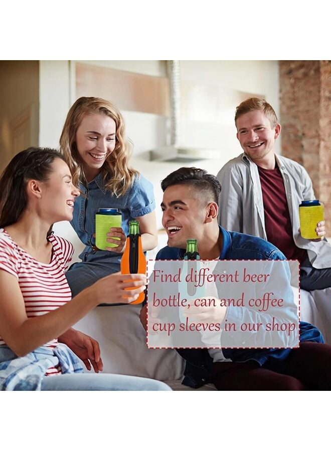 12oz Standard Can Sleeves Insulators Sleeves 12OZ Beer Bottle Coolers Holder Non-slip Neoprene Can Coolers 4PC (Orange/Blue/Grey/Pink) - Image 5