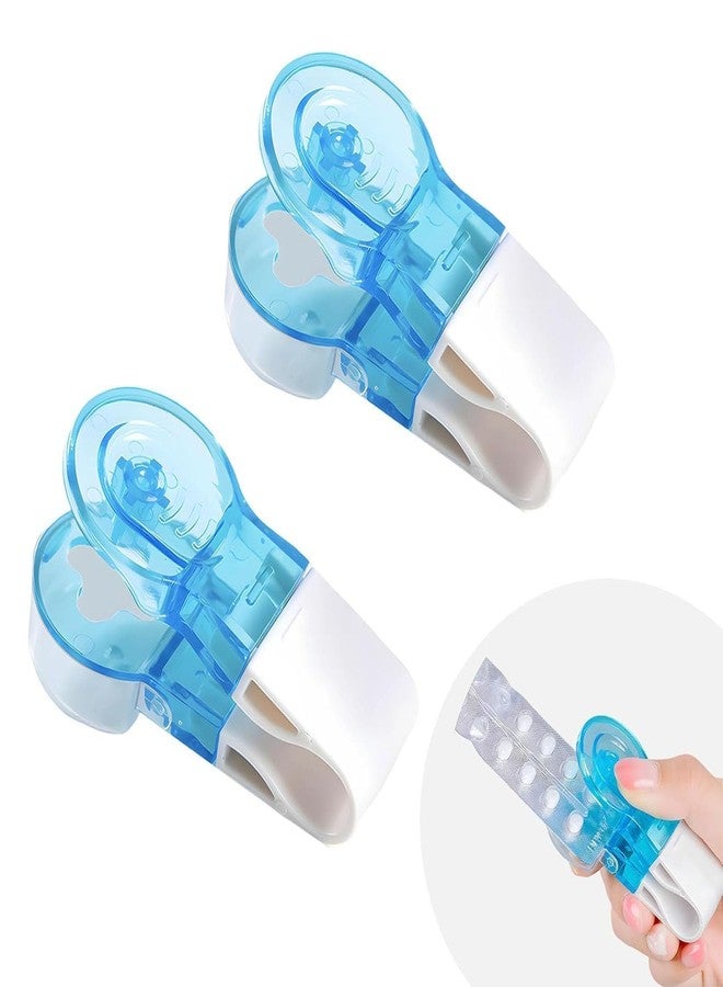 2026 New Portable Pill Taker Remover, Pill Remover, Blister Pack Opener Popper Assistance No Contact Easy to Take Out Portable Travel Tablet Dispenser Pills Extractor Tool Medication Aids (2PCS) - Image 1