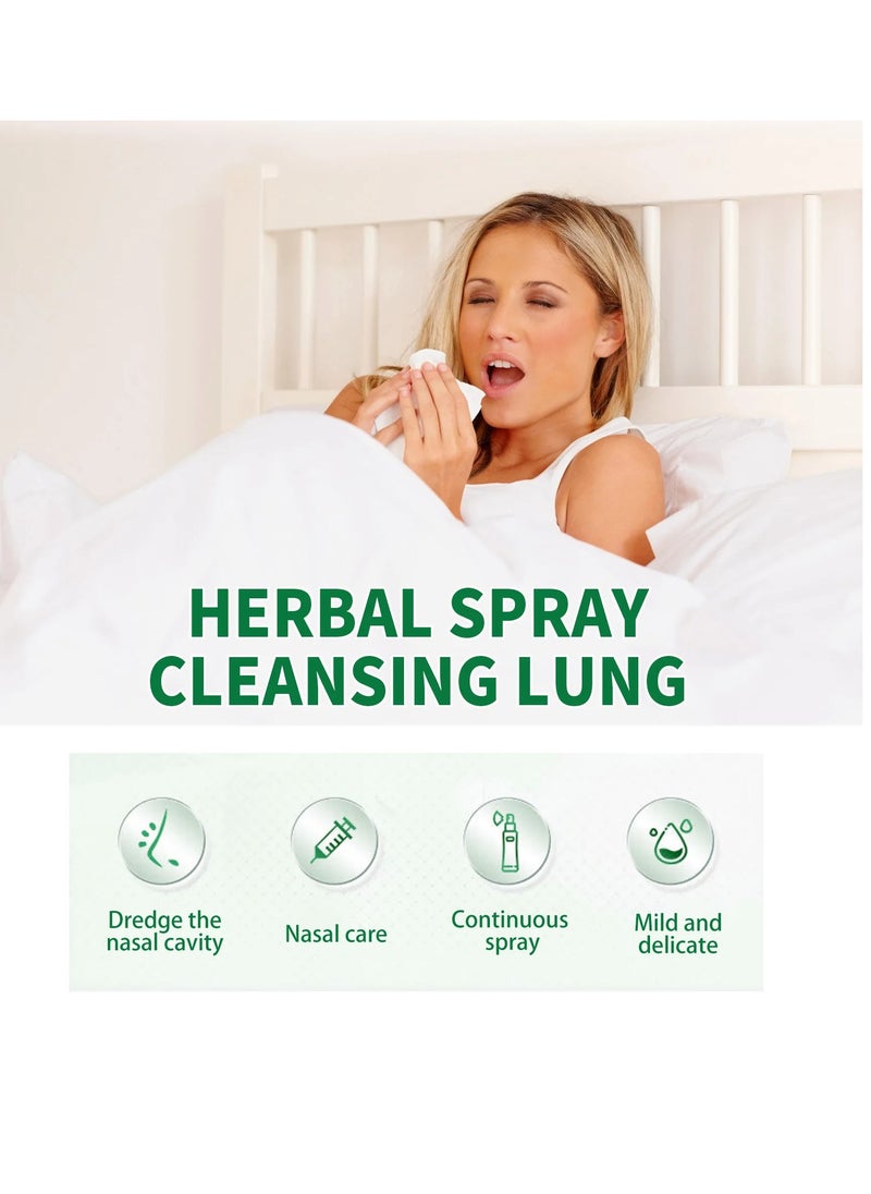 SOUTH MOON - Moisturizing Nasal Spray, Nasal Congestion Relief Throat And Nose Spray, Organic Herbal Lung Cleansing And Repair Spray, Herbal Nasal Cleaning Spray For Blocked Nose, (20ml) - Image 1