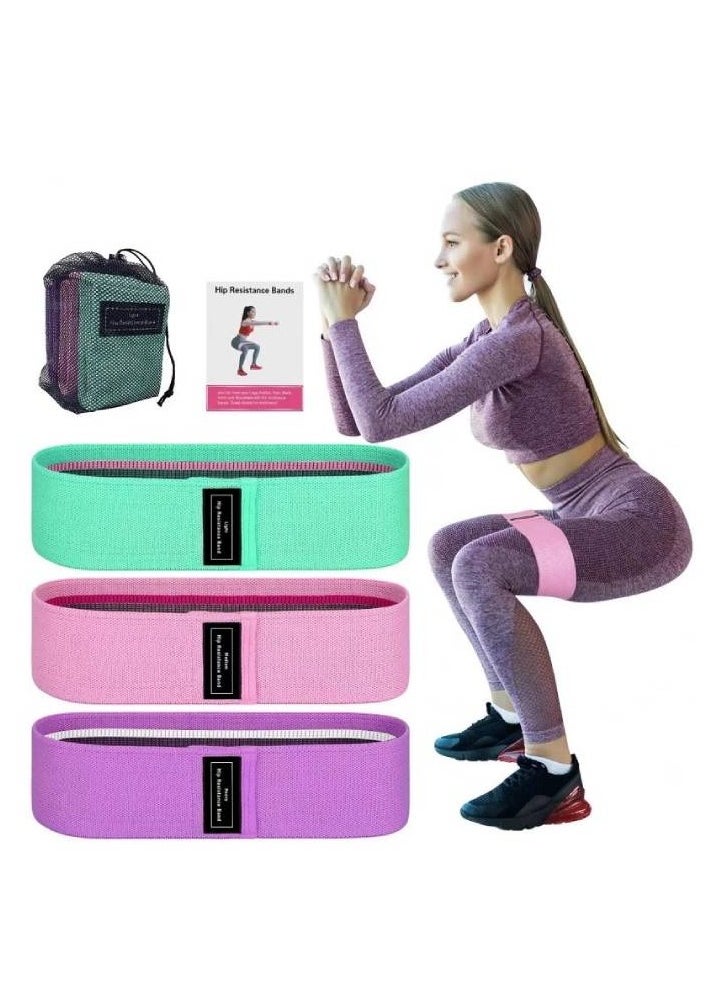ELESOL Resistance Bands, Exercise Workout Bands for Women and Men, 3 Set of Stretch Bands for Booty Legs for Yoga Starter, Pilates Flexbands 60-150lb  - Image 1