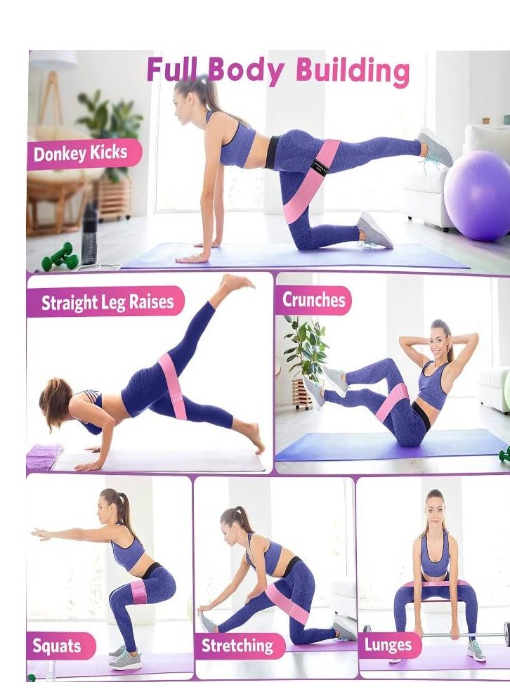 ELESOL Resistance Bands, Exercise Workout Bands for Women and Men, 3 Set of Stretch Bands for Booty Legs for Yoga Starter, Pilates Flexbands 60-150lb  - Image 4