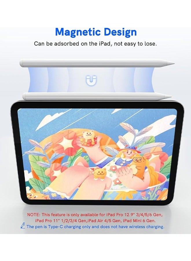 Stylus Pen for iPad 9th10th Generation-Fast Charge Active Pencil Compatible with 2018-2024 Apple iPad Pro 11/12.9/M4, iPad Air 3/4/5/M2, iPad 6-10, iPad Mini 5/6 Gen - Image 3