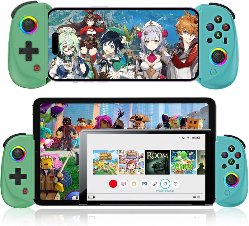 arVin Mobile Gaming Controller for iPad/Tablet[Within 5-10"] Phone Game Controller for iPhone/Android with RGB Hall Effect Joystick/Turbo/6-Axis Gyro/Vibration/Support Streaming on Xbox/PS4/PC Console - Image 1