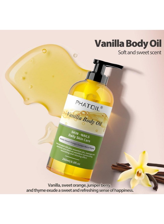 PHATOIL PHATOIL Vanilla Body Oil 260ML, Premium Body Oil for Moisturizing Skin, Long-Lasting Fragrance Vanilla Body Oil Massage Oil for All Skin Types - 8.8 FL.OZ - Image 2