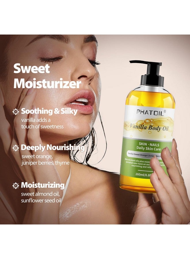 PHATOIL PHATOIL Vanilla Body Oil 260ML, Premium Body Oil for Moisturizing Skin, Long-Lasting Fragrance Vanilla Body Oil Massage Oil for All Skin Types - 8.8 FL.OZ - Image 3