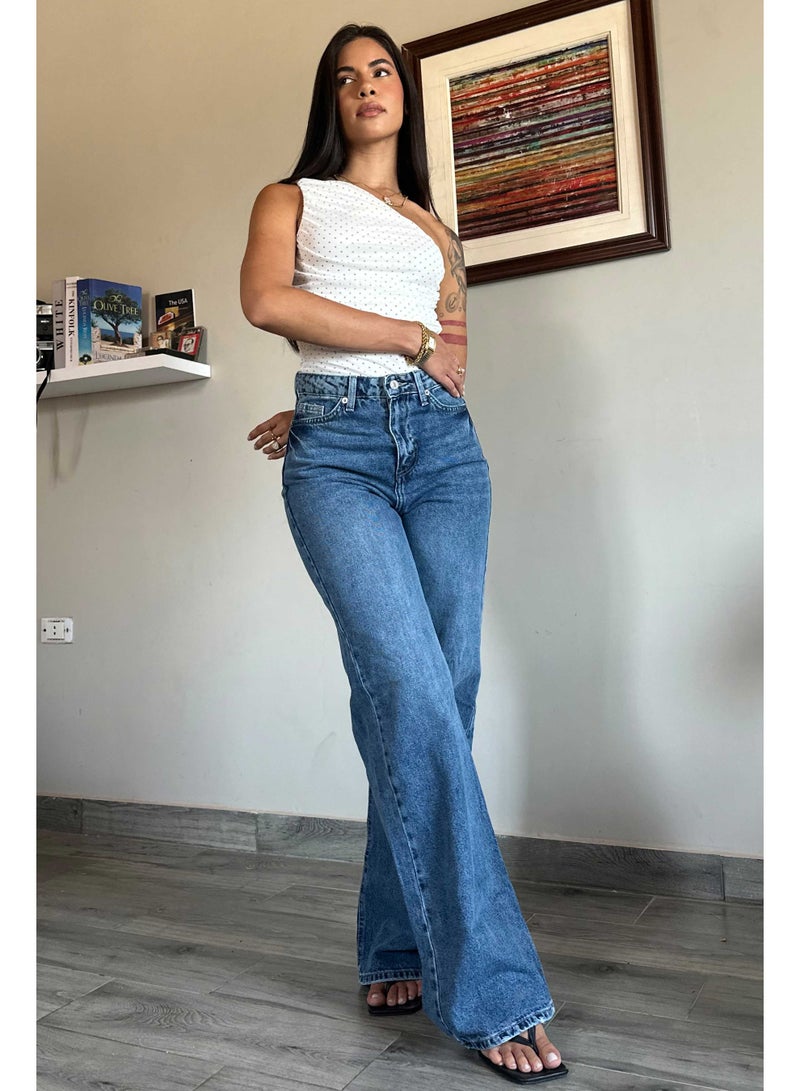 CIZARO Baggy - High-Waist Medium Blue Jeans  - Image 1