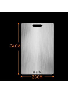 Generic 316 Stainless Steel Cutting Board for Kitchen – Heavy-Duty Chopping Board for Meat, Cheese, Vegetables, and Fruits (23 x 34cm)  - Image 3
