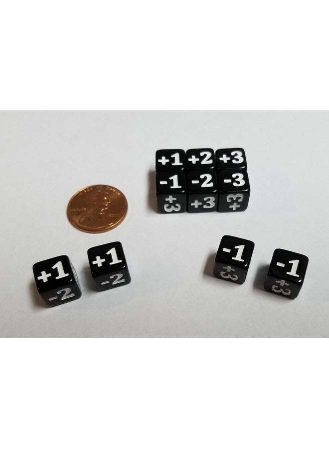 quEmpire Gaming 10x Black Micro CCG Stats Modifier Dice for Games Like Magic: The Gathering (10mm) - Image 2