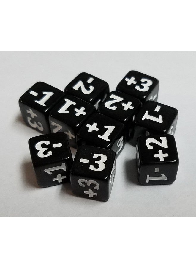 quEmpire Gaming 10x Black Micro CCG Stats Modifier Dice for Games Like Magic: The Gathering (10mm) - Image 1