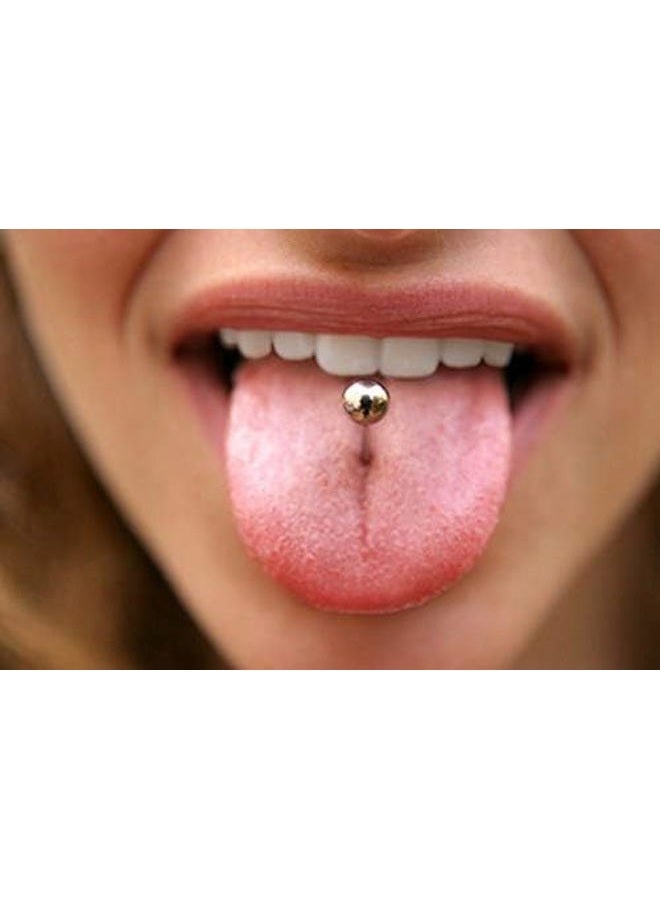 VCMART 12mm-18mm 14G Tongue Rings Straight Barbells Surgical Steel Body Piercing Jewelry, 14G, 12mm, Metal, stainless-steel - Image 4