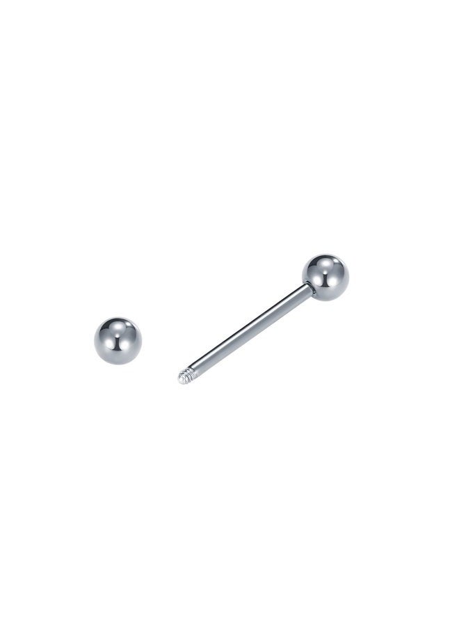 VCMART 12mm-18mm 14G Tongue Rings Straight Barbells Surgical Steel Body Piercing Jewelry, 14G, 12mm, Metal, stainless-steel - Image 2