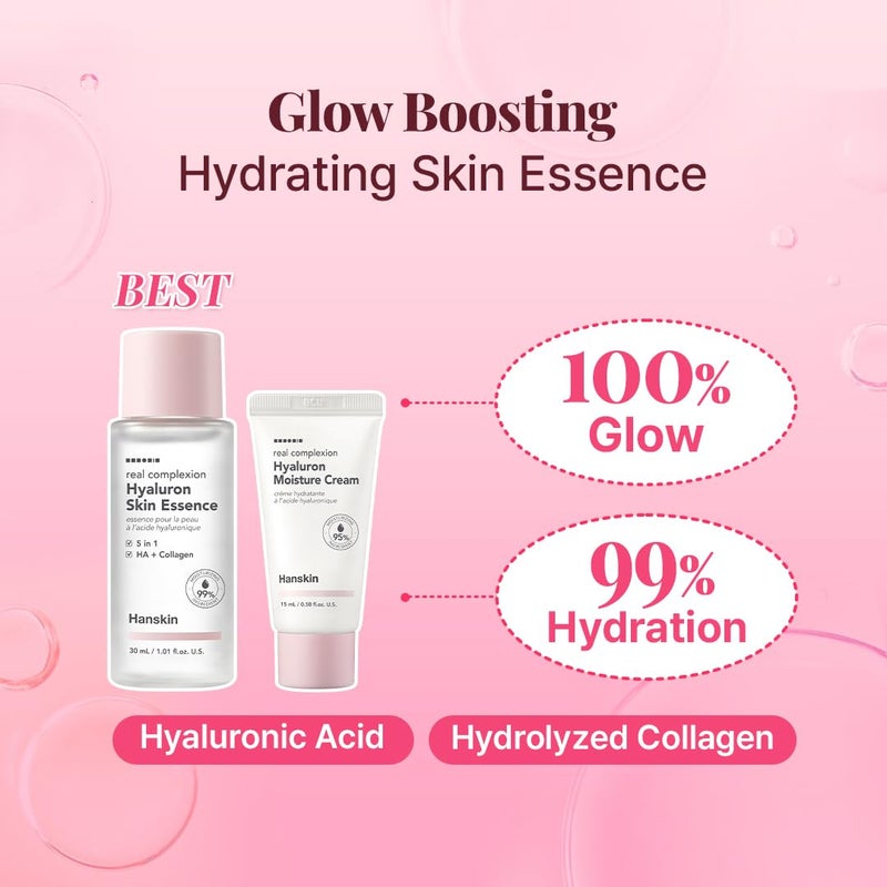 Hanskin Glass Skin On the Go Kit â€“ Travel-Friendly Hydrating Set with PHA Cleansing Oil&Balm, Toner & Moisture Cream | TSA-Approved Mini Skincare, Holiday Stocking Stuffer, Teen Girl & Womenâ€™s Gift - Image 5