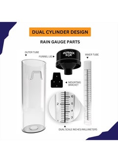 Outback Blue Professional Rain Gauge - 11" High Capacity Precipitation Measure Tool, Accurate to 0.01 Inch, Weather Resistant, Easy Read, for Garden, Farm, Meteorology - Australian Made  - Image 5