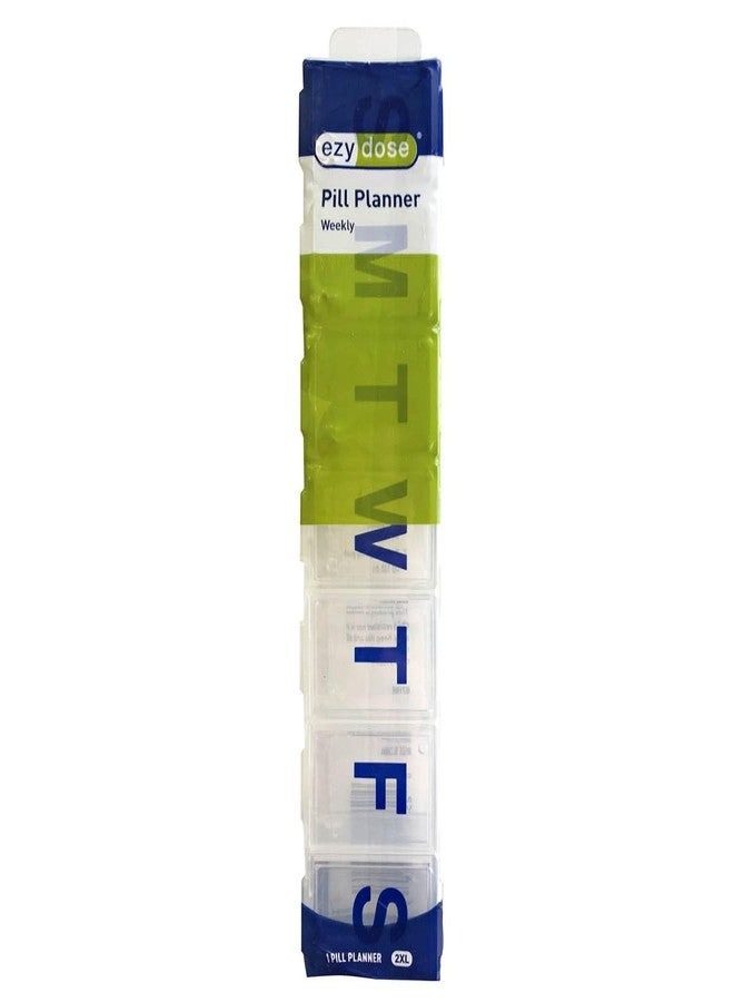 EZY DOSE Weekly (7-Day) Pill Organizer, Vitamin Case and Medicine Box, Clear Lids, 2X-Large - Image 1