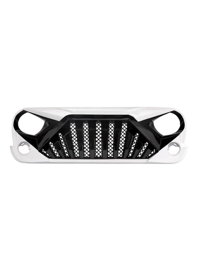 EOMD Front Grill Goliath Grille compatible with 2007-2018 Jeep Wrangler Rubicon Sahara Sport JK/JKU, White Black - Image 3