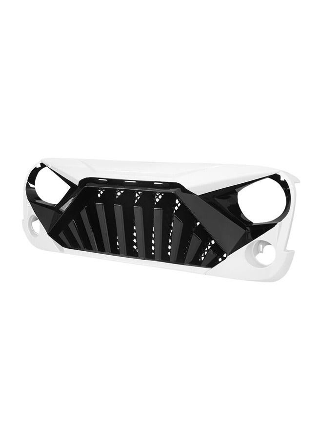 EOMD Front Grill Goliath Grille compatible with 2007-2018 Jeep Wrangler Rubicon Sahara Sport JK/JKU, White Black - Image 4
