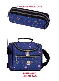 Wires 3 Piece Kids School Trolley Bag laptop compartment Big Wheels With Lunch bag & Pencil Case  - Image 5