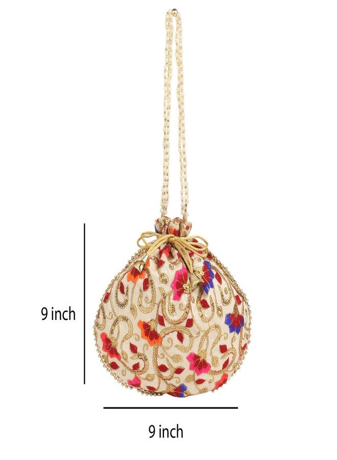 Voila Stylish Potli Bags Pouch Purse Handbags for Ladies Girls Women Wedding Return Gifts - Image 2