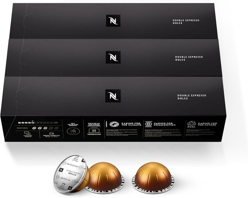 Nespresso Vertuo Double Espresso Dolce Capsules - 30 Count Espresso Pods, Brews 2.7 oz - Image 1