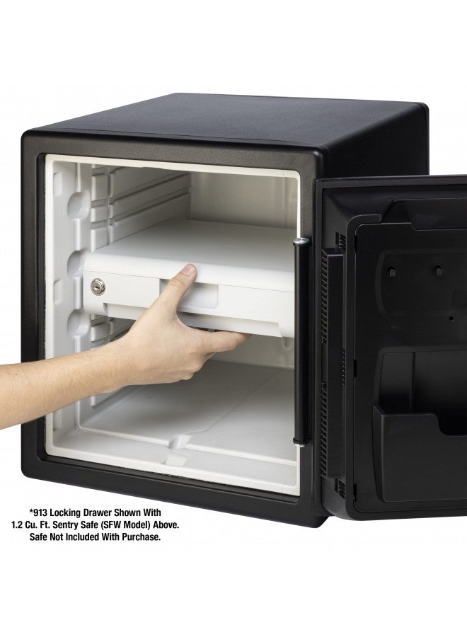 SentrySafe SentrySafe Locking Drawer for SFW082 and SFW123 Fireproof and Waterproof Safes, Multi-Positional Safe Shelf Accessory for 0.8 and 1.2 Cubic Foot Safes, 913 - Image 3
