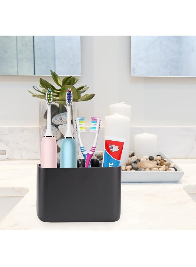 SZYRL SZYRL Toothbrush Holder Bathroom Toothbrush Organizer Tooth Brush Holder Makeup Brushes Holder Resin (Black)  - Image 4