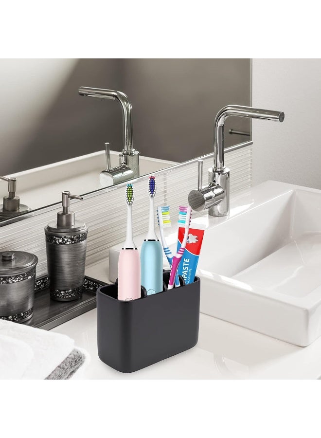 SZYRL SZYRL Toothbrush Holder Bathroom Toothbrush Organizer Tooth Brush Holder Makeup Brushes Holder Resin (Black)  - Image 2