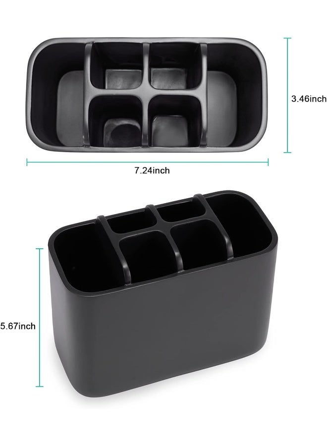 SZYRL SZYRL Toothbrush Holder Bathroom Toothbrush Organizer Tooth Brush Holder Makeup Brushes Holder Resin (Black)  - Image 3
