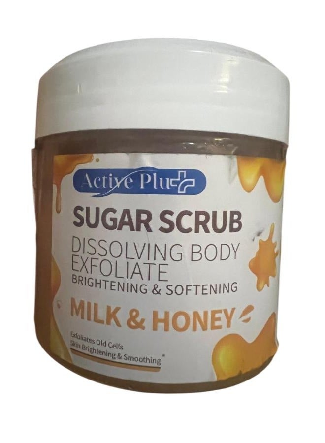 Active Plus Milk And Honey Sugar Scrub Dissolving Body Exfoliate Brightening & Softing 600g - Image 2