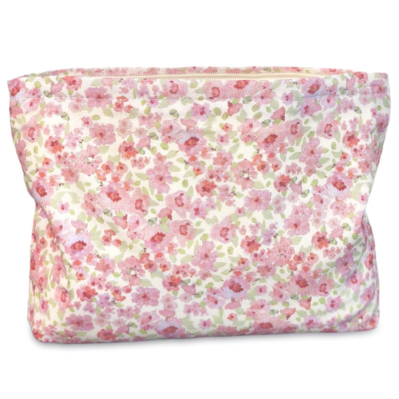 STARDW Aesthetic Floral Makeup Bag Cute Small Cosmetic Bags for Women Girls Travel Toiletry Bag Large Capacity Zipper Makeup Pouch Purse Organizer Pouches - Image 2