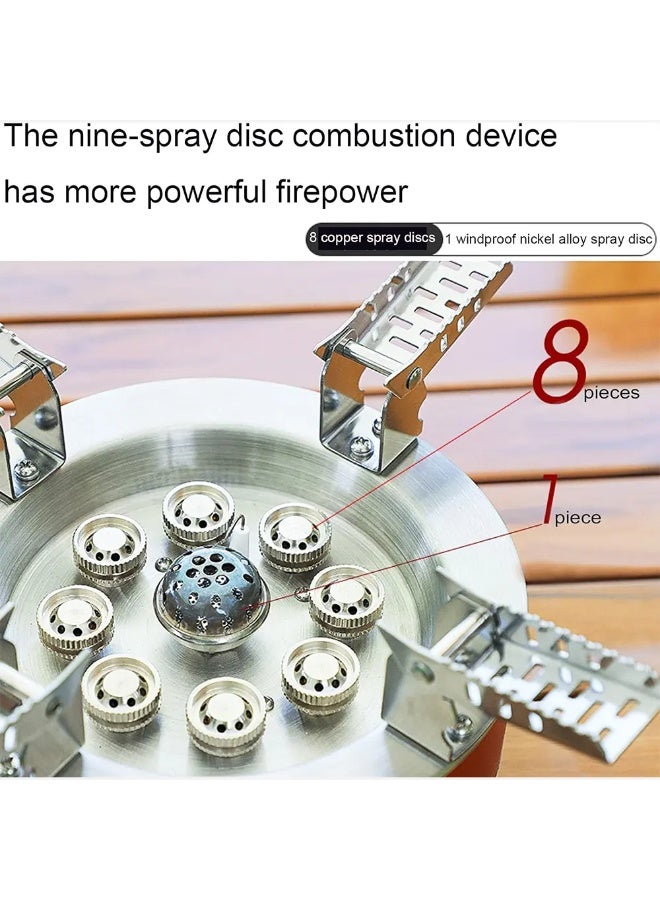 توبيز موقد توبي 23800 واط محمول للتخييم والنزهات مصنوع من سبائك معدنية، تصميم مقاوم للرياح، موقد غاز للطهي مع إشعال بيزو وحقيبة حمل، موقد قابل للطي للتخييم في الهواء الطلق/المشي لمسافات طويلة/النزهات/السيارة - Gas Stove-01 - Image 3