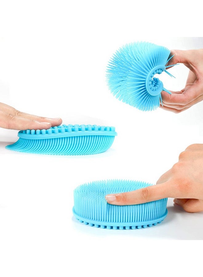 TDHDIKE Silicone Body Scrubber Loofah - Set Of 3 Soft Exfoliating Body Bath Shower Scrubber Loofah Brush For Sensitive Kids Women Men All Kinds Of Skin  - Image 3