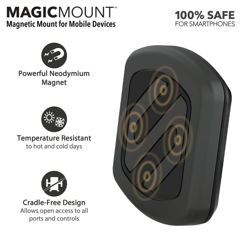 Scosche Magnetic Power Socket Mount With Usb Charging Port, Black (MAG12V) - Image 2