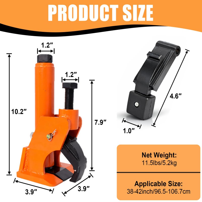 Swess Manual Tire Bead Breaker Tool for Tire Removal, 38"-42" Tire Removal Tool Manual Tire Changer Machine Tire Changing Tool Tire Repair Tools with Replacement for Atvs, Utvs(Orange) - Image 2