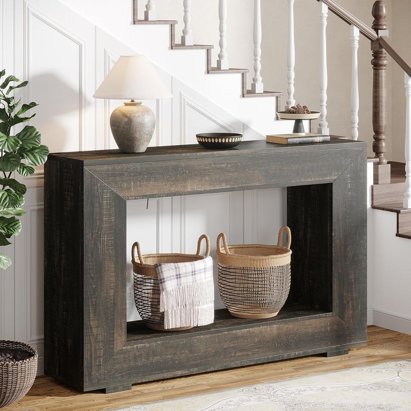 Tribesigns Farmhouse Console Table, 47 Inches Entryway Console Table with Storage, Industrial Hallway Accent Table for Living Room, Entrance - Image 4