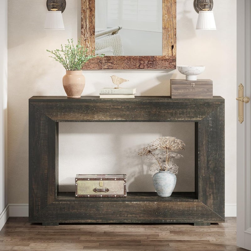 Tribesigns Farmhouse Console Table, 47 Inches Entryway Console Table with Storage, Industrial Hallway Accent Table for Living Room, Entrance - Image 5