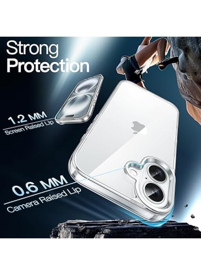 erorex Case for iPhone 16 6.1-Inch, Non-Yellowing Shockproof Phone Bumper Cover, Anti-Scratch Clear Back (Clear) - Image 5