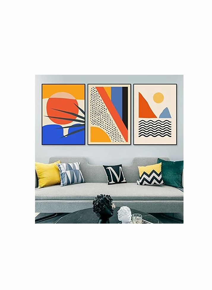 SYOSI Prints Neutral Wall Art Decor, 6 Pcs Boho Art Prints, Mid Century Modern Boho Abstract Retro Minimalist Mystical Eye Wall Art Print, 8" x 10" - Image 2