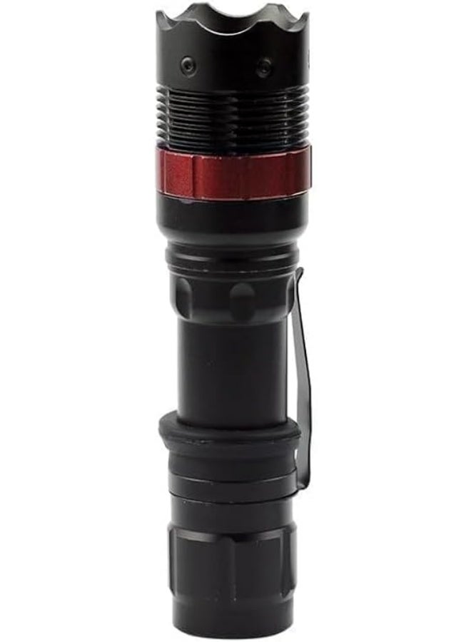 مصباح يدوي تكتيكي عالي الإضاءة - مصباح LED مقاوم للماء وقابل للتكبير مع 5 أوضاع إضاءة - مصباح يدوي فائق السطوع وقابل لإعادة الشحن للتخييم والمشي لمسافات طويلة وحالات الطوارئ والاستخدام الخارجي - Image 3