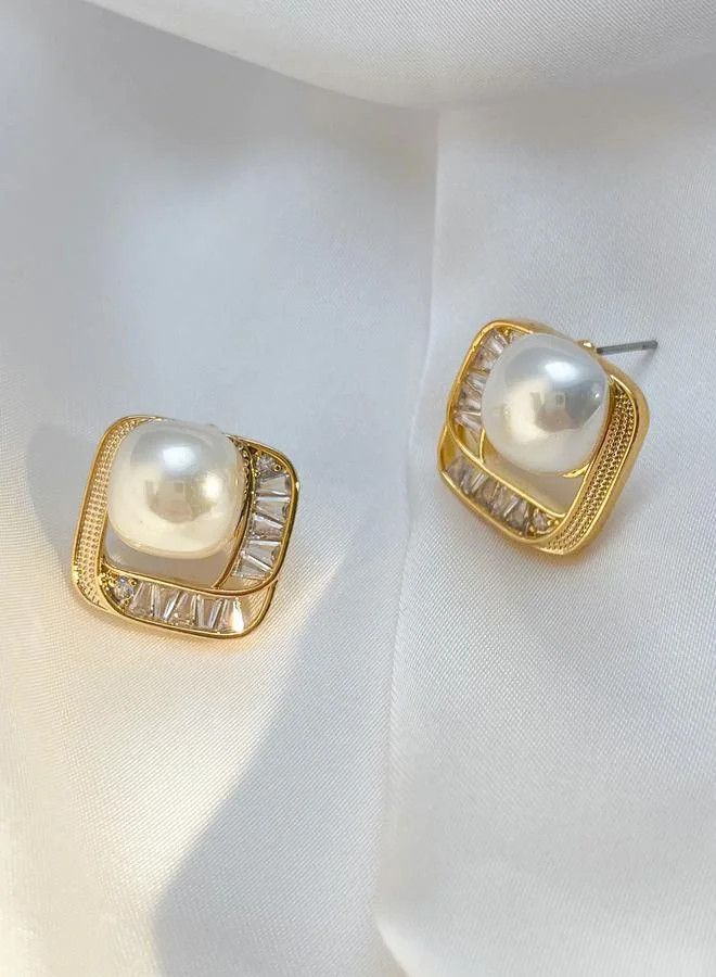 Take Two  Faux Pearl Stud Earrings for Women | Best Price UAE