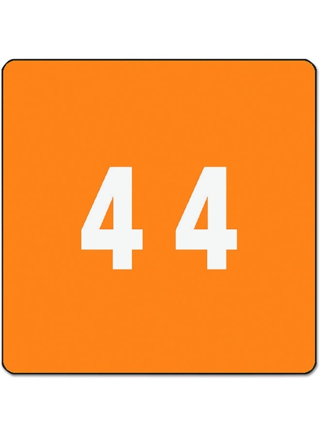 Smead Smead DCC Color-Coded Numeric Label, 4, Label Roll, Orange, 250 Labels per Roll (67424)  - Image 1