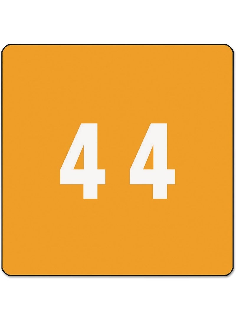 Smead Smead DCC Color-Coded Numeric Label, 4, Label Roll, Orange, 250 Labels per Roll (67424)  - Image 2