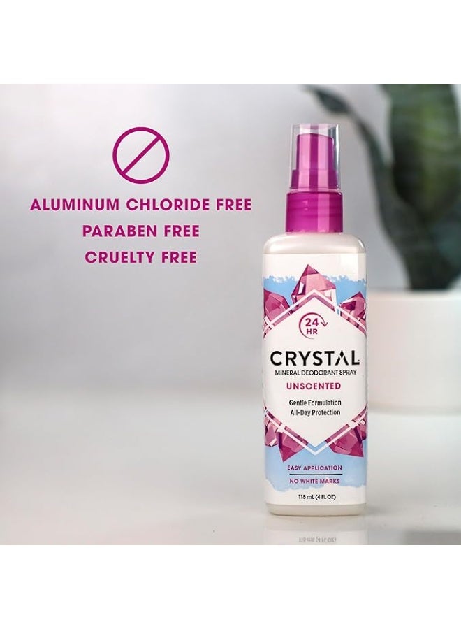 CRYSTAL, Mineral-Enriched Deodorant Spray, Unscented, 4 fl oz (118 ml) - Image 2