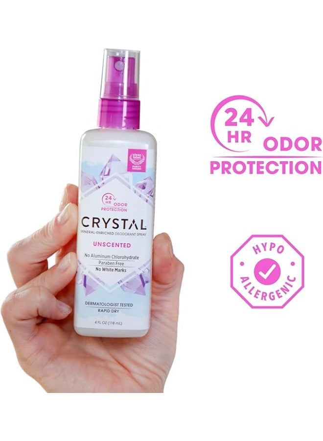 CRYSTAL, Mineral-Enriched Deodorant Spray, Unscented, 4 fl oz (118 ml) - Image 3