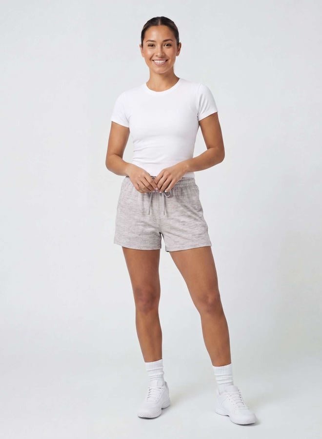 REALESSENTIALS 4 Pack: Women s Ladies Active Athletic Performance Quick Dry Dri Fit Shorts Tennis Casual Workout 4" Inseam Summer Clothes Lounge Basketball Yoga Jogging Zipper Running Fitness Training- Set 10, S - Image 4