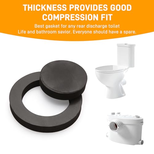 Trsobi Wall Hung Toilet Gasket Z1200-NEOSEAL-GSKT-4 For Wall Hung Toilet,Backflush Toilet,Back Outlet Toilet Back Outlet Toilet,Toilet Ring Seal Gasket-Black - Image 4