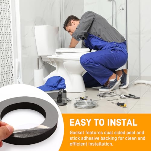 Trsobi Wall Hung Toilet Gasket Z1200-NEOSEAL-GSKT-4 For Wall Hung Toilet,Backflush Toilet,Back Outlet Toilet Back Outlet Toilet,Toilet Ring Seal Gasket-Black - Image 5
