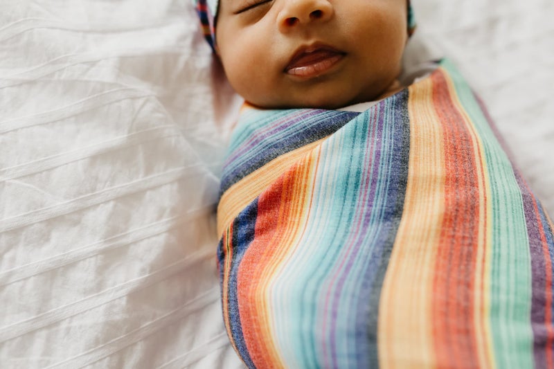 Copper Pearl Baby Swaddle Blanket - Premium Knit Baby Blanket, Large Soft Stretchy Receiving Blankets for Baby Boy and Girl, Swaddles for Newborn, Infant, and Toddler (Serape) - Image 5
