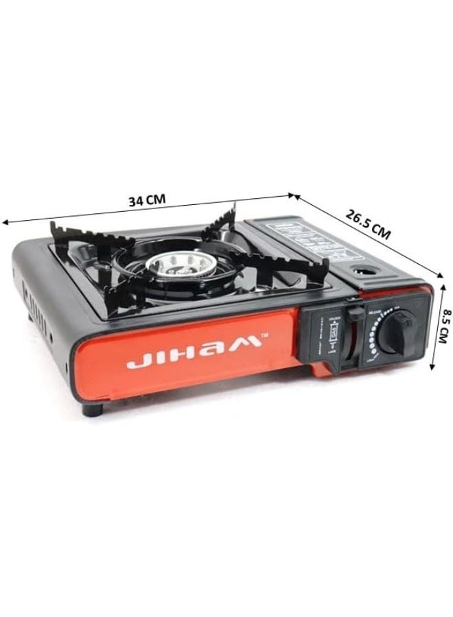 JIHAM Portable Gas Burner Stove, Camping and Backpacking Gas Stove Burner with Carrying Case - Image 1