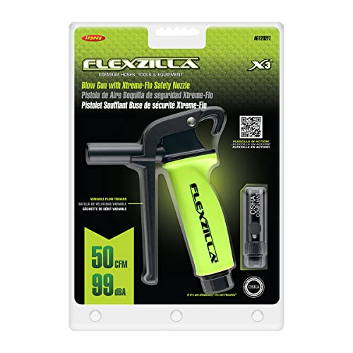 Flexzilla X3 Blow Gun with Xtreme-Flo Safety Nozzle, ZillaGreen - AG1202FZ - Image 2